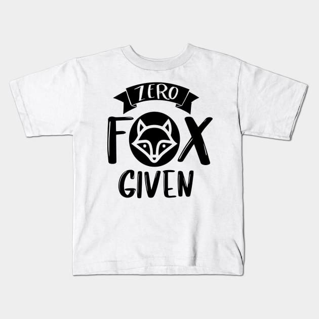 Zero Fox Given Kids T-Shirt by Rise And Design